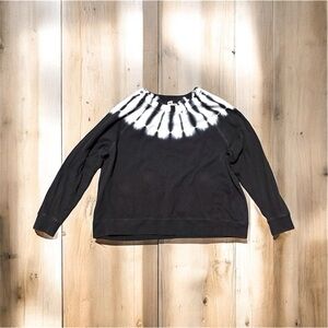 Navy blue and White Tie-Dye Sweatshirt